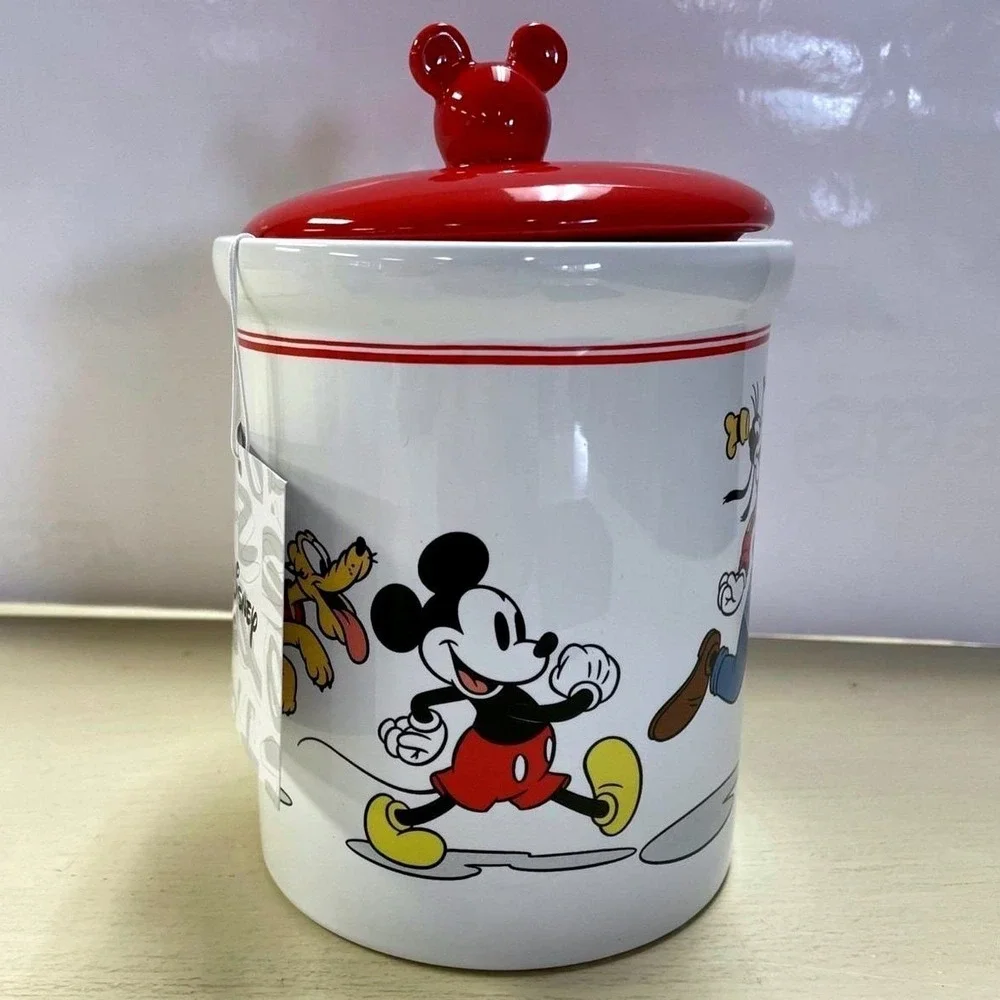 Disney Mickey and Friends Ceramic Kitchen Canister Cookie Jar with Mickey Lid